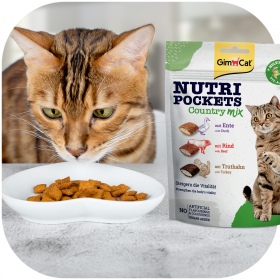 GimCat Nutri Pockets Country MIX - kocie przysmaki multiwitamina 150g