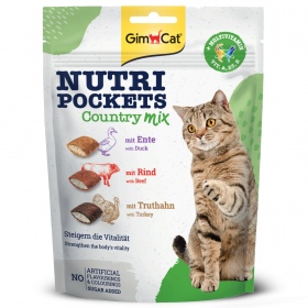 GimCat Nutri Pockets Country MIX - kocie przysmaki multiwitamina 150g