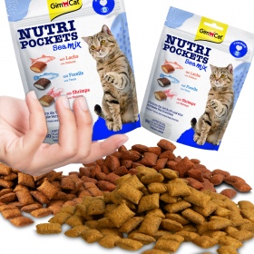 GimCat Nutri Pockets Sea MIX - kocie przysmaki na oczy i serce 150g