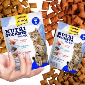 GimCat Nutri Pockets Sea MIX - kocie przysmaki na oczy i serce 150g