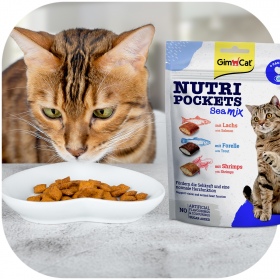 GimCat Nutri Pockets Sea MIX - kocie przysmaki na oczy i serce 150g