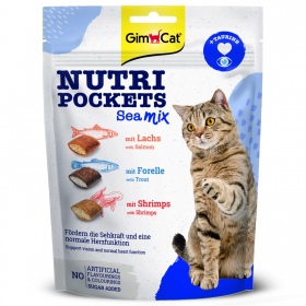 GimCat Nutri Pockets Sea MIX - kocie przysmaki na oczy i serce 150g