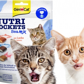 GimCat Nutri Pockets Sea MIX - kocie przysmaki na oczy i serce 150g