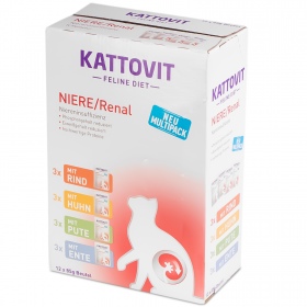 Kattovit Renal 12x85g - karma wspierająca zdrowie nerek kotów.