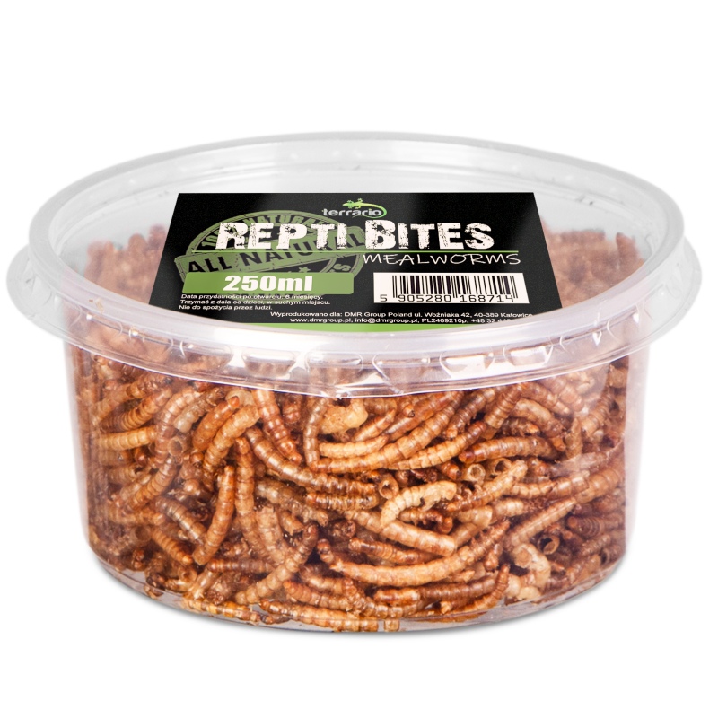 Terrario Repti Bites Mealworms 250ml - larwy mącznika suszone