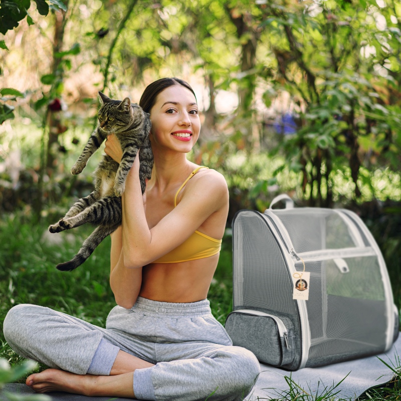 Mochila transportadora para gatos y perros