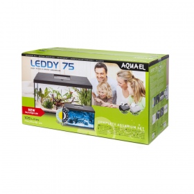 Aquael Leddy Plus 75 - Černý akvarijní set