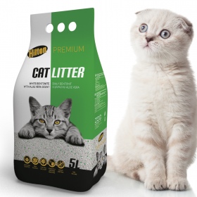 Hilton Cat Litter White Aloe 5l - żwirek biały bentonitowy o zapachu aloe vera