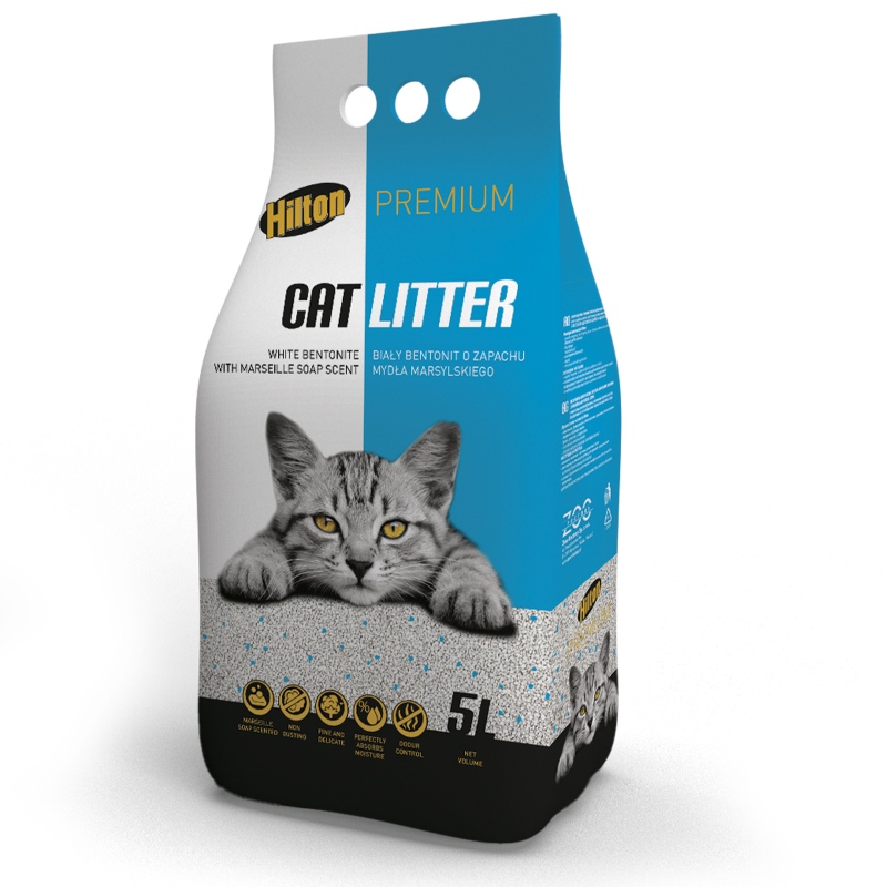 Hilton Cat Litter Bílý Mýdlový 5l