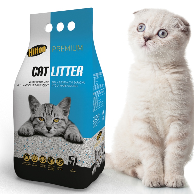 Hilton Cat Litter Bílý Mýdlový 5l