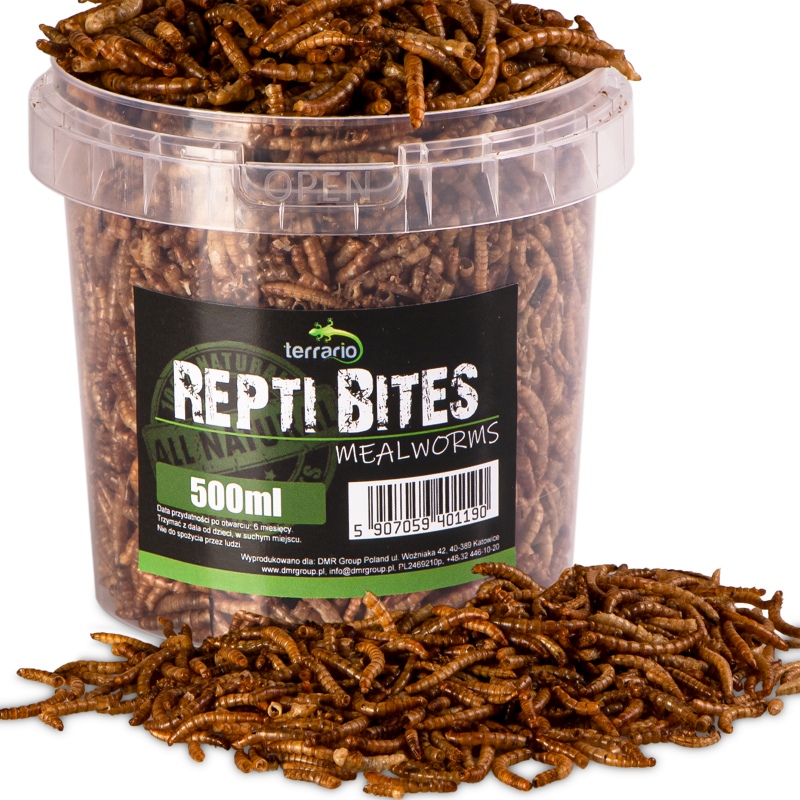 Terrario Repti Bites 500ml - Larvas secas de tenebrio