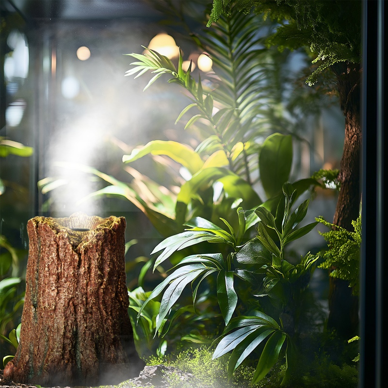 Resun Tree Stump Fogger i terrarium