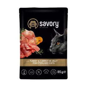 Savory Turkey & Carrot for Cats 85g - przysmak dla kotów