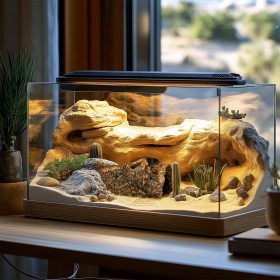 Terrario Wood Cave S - Hule for Dyr i Terrarium