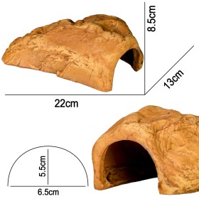 Terrario Rock Shelter bez dna - úkryt 22x13x8,5cm