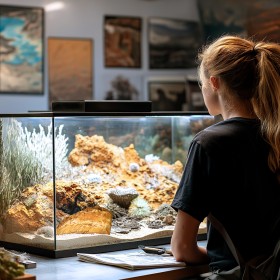 Terrario Felsenunterstand aus Stein