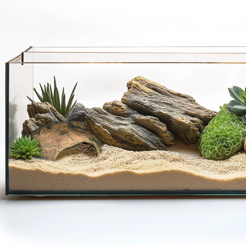 Terrario Gecko Cave L, 27x22x9 cm