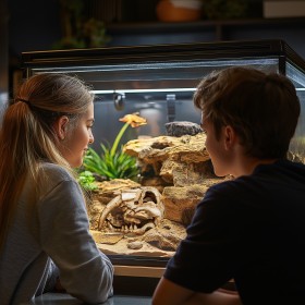 Terrario Sabertooth Skull - Prehistoryczna czaszka