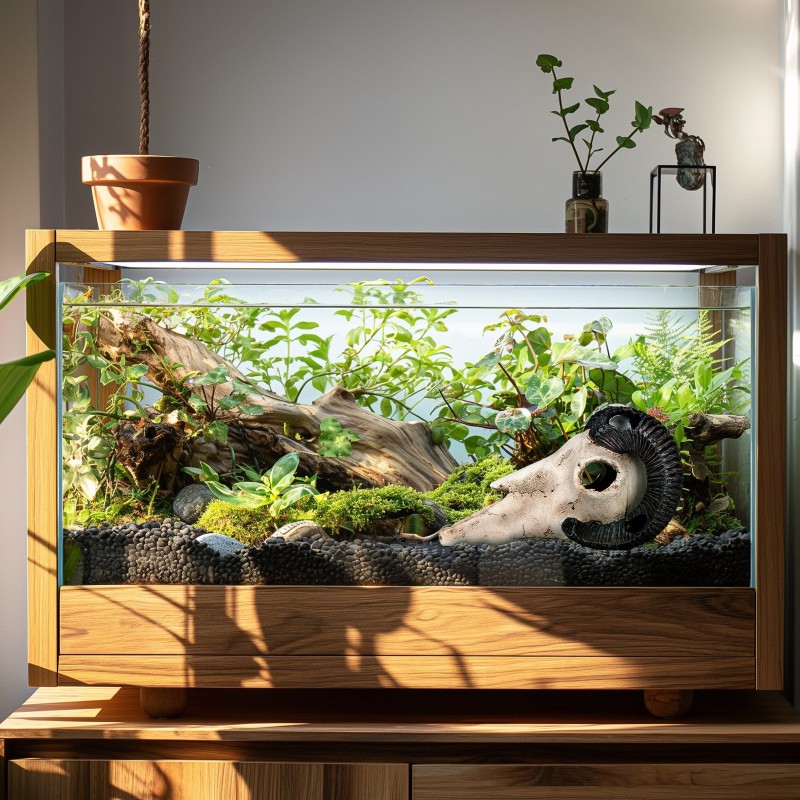 Terrario Ram Skull - Dekorasjon til terrarium