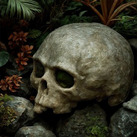 Terrario Human Skull decoration