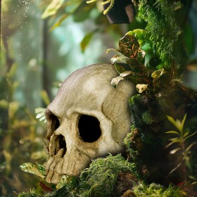 Terrario Human Skull decoration