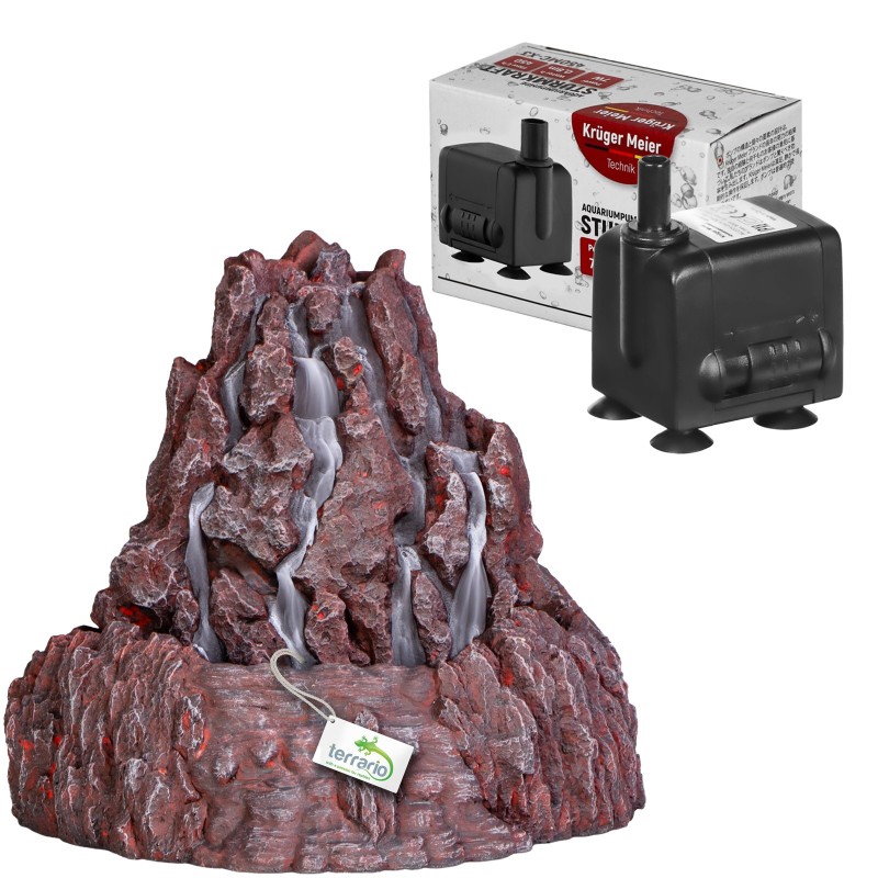 Terrario Volcano Fountain – fontanna do terrarium bez pompki