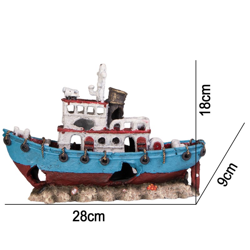 Kruger Meier Ornament Shipwreck – dekoracja do akwarium 28x9x18 cm