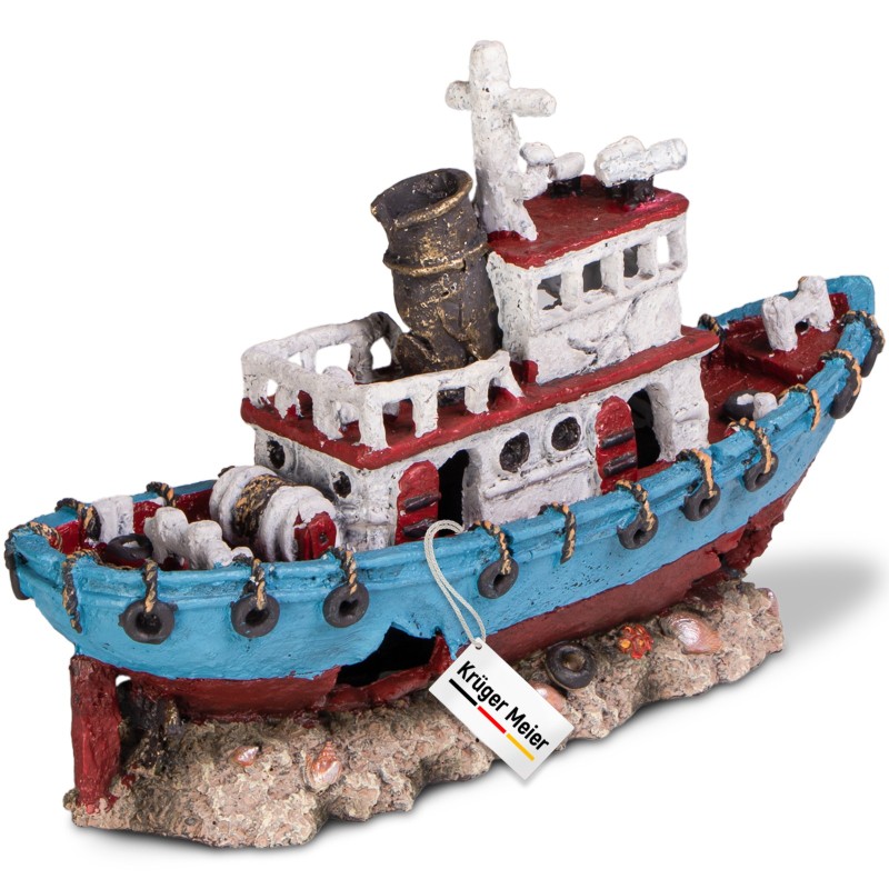 Kruger Meier Ornament Shipwreck – dekoracja do akwarium 28x9x18 cm