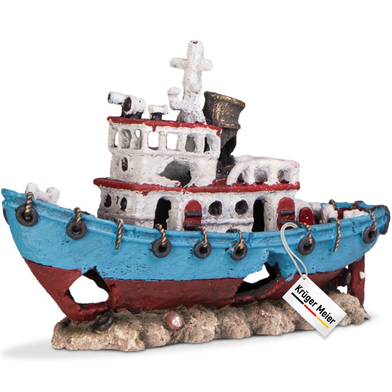 Kruger Meier Ornament Shipwreck – dekoracja do akwarium 28x9x18 cm