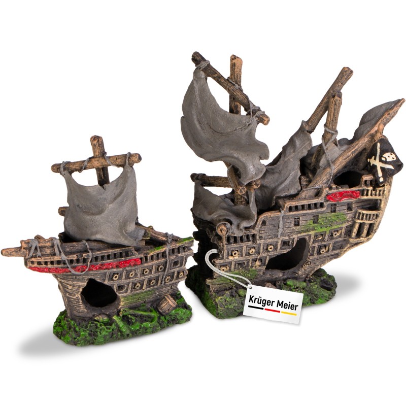 Kruger Meier Pirate Ship – dekoracja do akwarium 25x6x16 cm