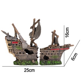 Kruger Meier Pirate Ship – dekoracja do akwarium 25x6x16 cm