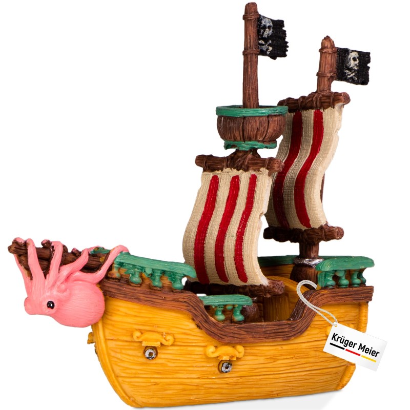 Kruger Meier Pirate Ship S – dekoracja do akwarium 16x6x15 cm