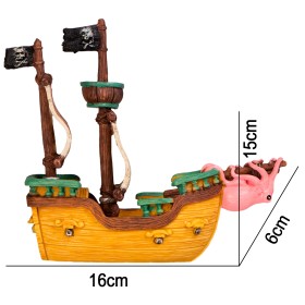 Kruger Meier Pirate Ship S – dekoracja do akwarium 16x6x15 cm