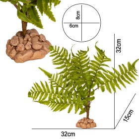 Fougère artificielle pour terrarium