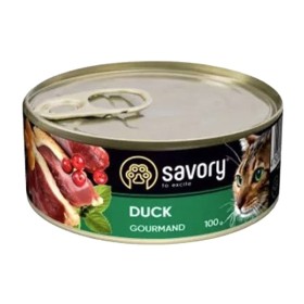 Savory Cat Adult Duck 100g - Delicatesă pentru pisici