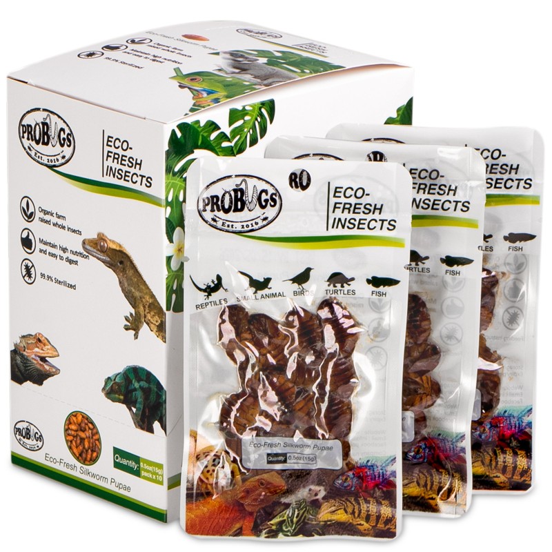 ProBugs Eco-Fresh Larve di Baco da Seta 15g