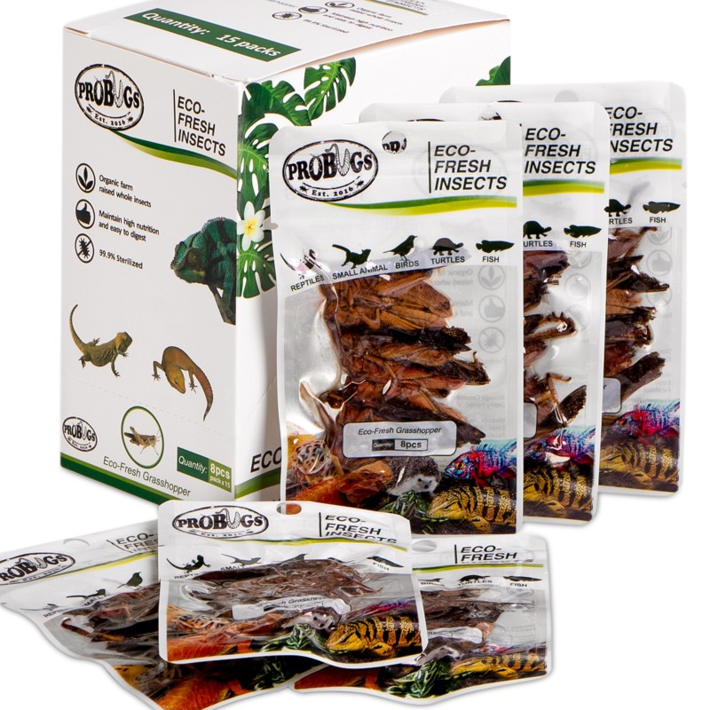 ProBugs Eco-Fresh Saltamontes 8 piezas - comida saludable