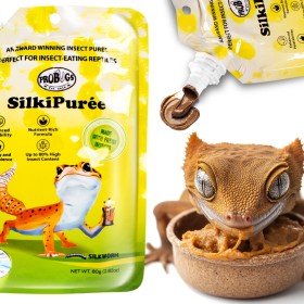 ProBugs SilkiPuree 80g - dieta completa de alimento e vitaminas em gel para répteis.