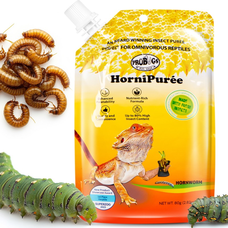 ProBugs HorniPuree 80g - dieta completa de alimento e vitaminas em gel para répteis