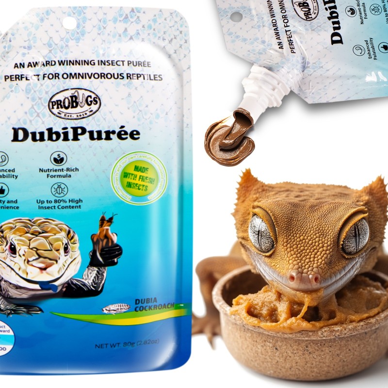 ProBugs DubiPuree 80g - dieta completa de alimentos y vitaminas en gel para reptiles.