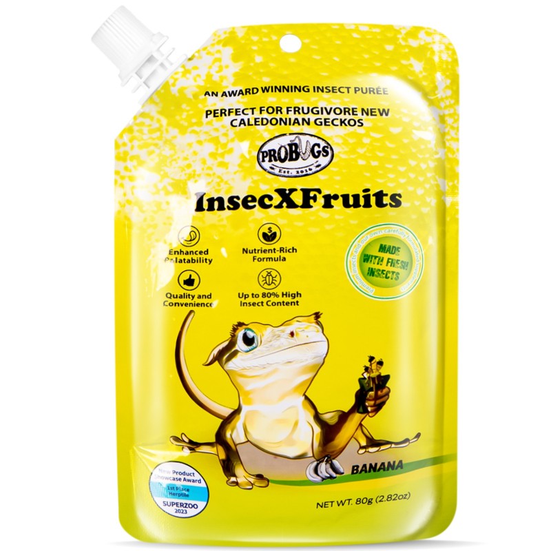 ProBugs InsecXFruits 80g - dieta completa de alimento e vitaminas em gel para répteis.