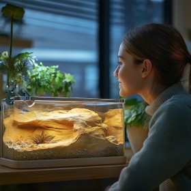 ReptiSun lampe med timer til terrarium