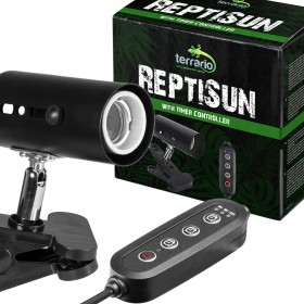 ReptiSun lampe med timer til terrarium