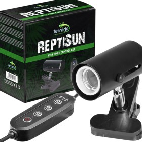 ReptiSun lampe med timer til terrarium