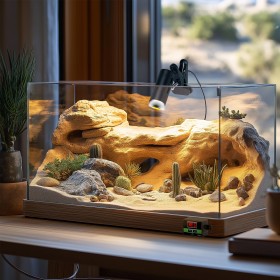 ReptiSun-lampe med termostat til terrarium