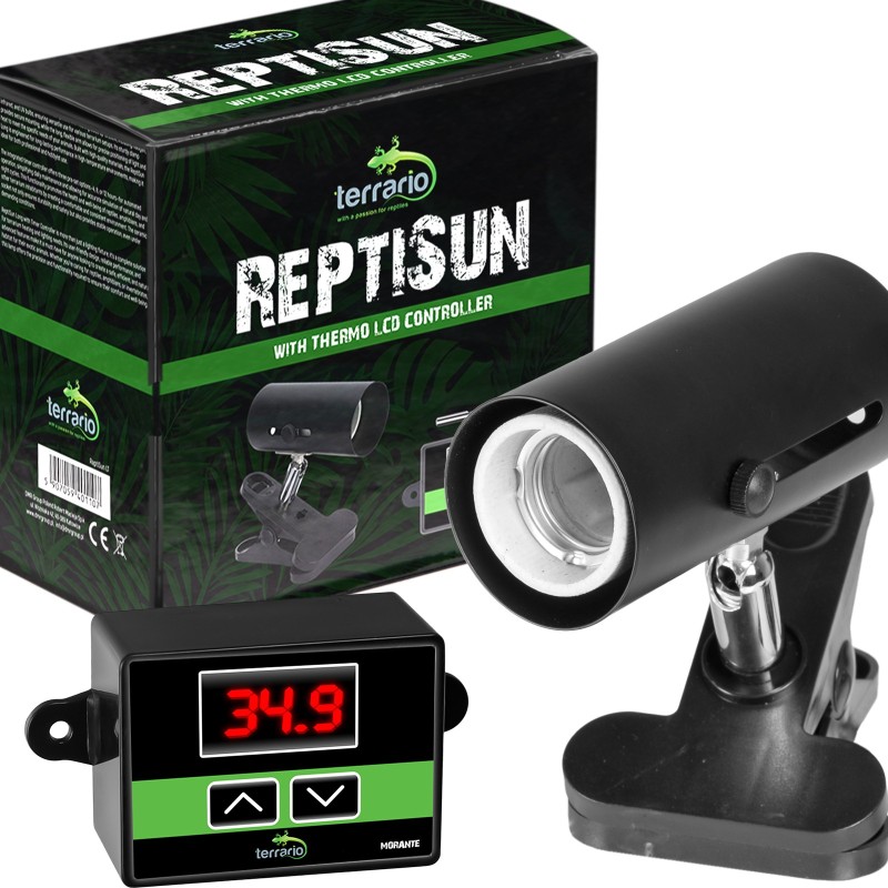 ReptiSun-lampe med termostat til terrarium